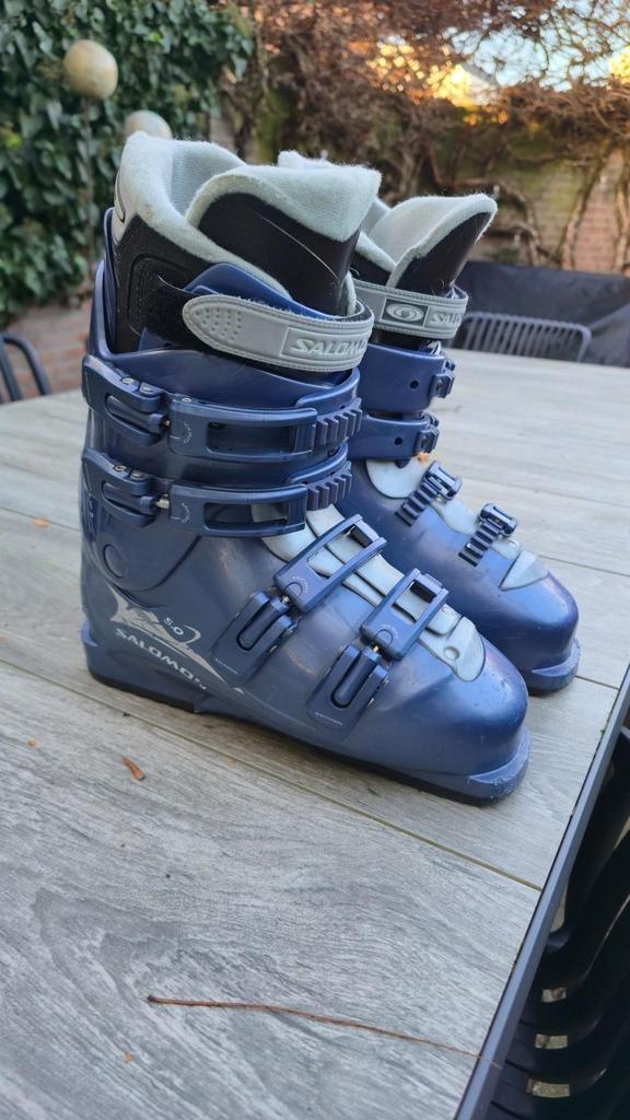 Salomon Performa 5.0 Skischoenen mt 41 (blauw), Sport en Fitness, Skiën en Langlaufen, Gebruikt, Schoenen, Skiën, Salomon, 160 tot 180 cm