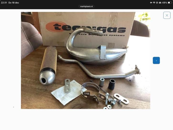 Te koop nieuwe Tecnigas uitlaat 061254016 Rieju RMX, PeugXP6, Fietsen en Brommers, Brommeronderdelen | Algemeen, Nieuw, Uitlaat