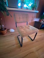 6 Bruine Eetkamerstoelen - Industrieel, Ophalen, Gebruikt, Twee, Bruin