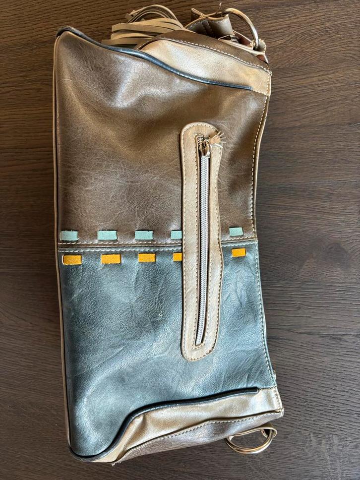 Mooie gekleurde Handtas, Sieraden, Tassen en Uiterlijk, Tassen | Damestassen, Gebruikt, Handtas, Overige kleuren, Ophalen of Verzenden