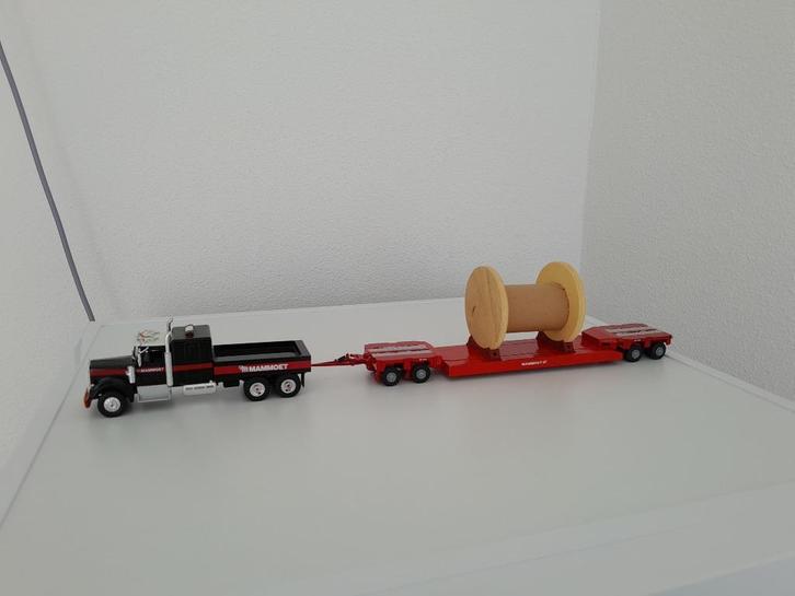 Kenworth van Mammoet Transport met dieplader en lading ., Hobby en Vrije tijd, Modelauto's | 1:50, Nieuw, Bus of Vrachtwagen, Overige merken