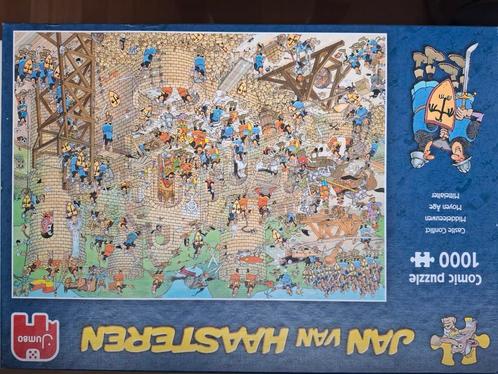Jan van Haasteren Middeleeuwen 1000 stukjes, Hobby en Vrije tijd, Denksport en Puzzels, Zo goed als nieuw, Legpuzzel, 500 t/m 1500 stukjes