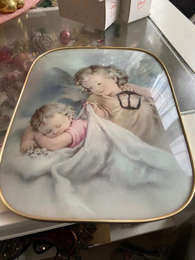 italiaans schilderijtje ik waak over jou, Ophalen of Verzenden