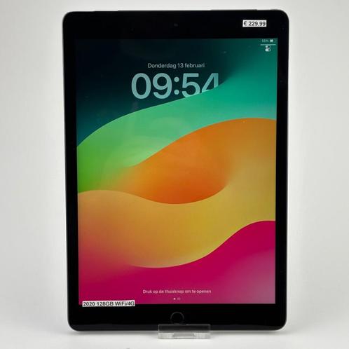 iPad 8 (2020) 128GB WiFi + 4G Space Gray, Computers en Software, Apple iPads, Zo goed als nieuw