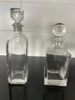 Twee karaffen glas, Ophalen of Verzenden