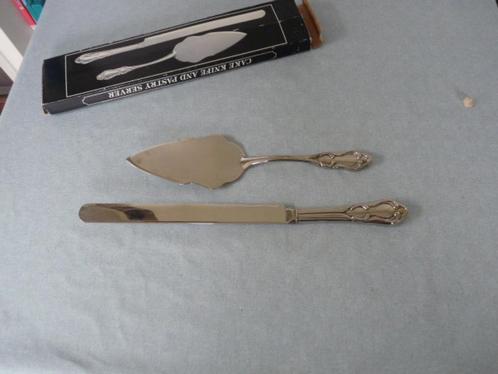 gebakschep en gebaksmes  silverplate Nieuw in verpakking, Antiek en Kunst, Antiek | Bestek, Ophalen of Verzenden