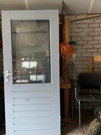Hardhouten buitendeur. Rechts 88x201,5 dubbel glas, Doe-het-zelf en Verbouw, Ophalen of Verzenden, 200 tot 215 cm, Glas, Buitendeur