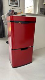 Retro vuilnisbak rood, Huis en Inrichting, Woonaccessoires | Prullenbakken, Ophalen, Gebruikt, Minder dan 50 cm