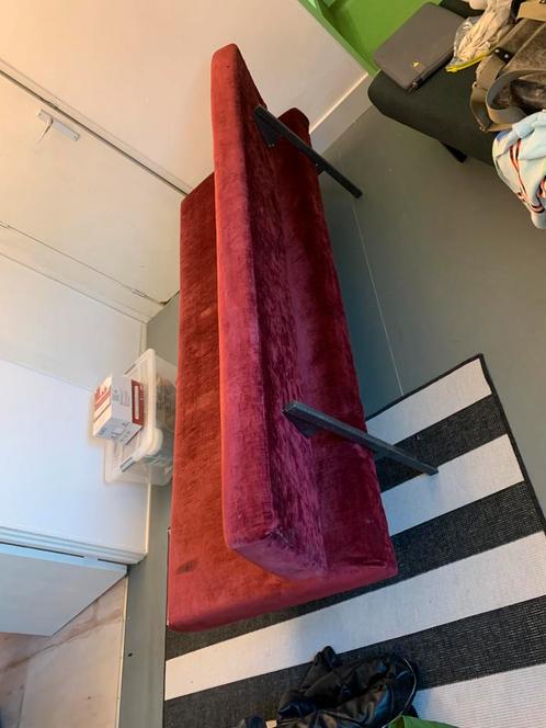 Vintage designbank / slaapbank, Huis en Inrichting, Banken | Bankstellen, Gebruikt, Rechte bank, Driepersoons, Ophalen