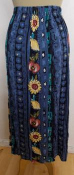 Zonnebloem/appel/citroen print rok van Diane Dalis! M, Kleding | Dames, Maat 38/40 (M), Zo goed als nieuw, Onder de knie, Verzenden