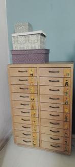 Vintage papierkast/schoolkast, Antiek en Kunst, Ophalen