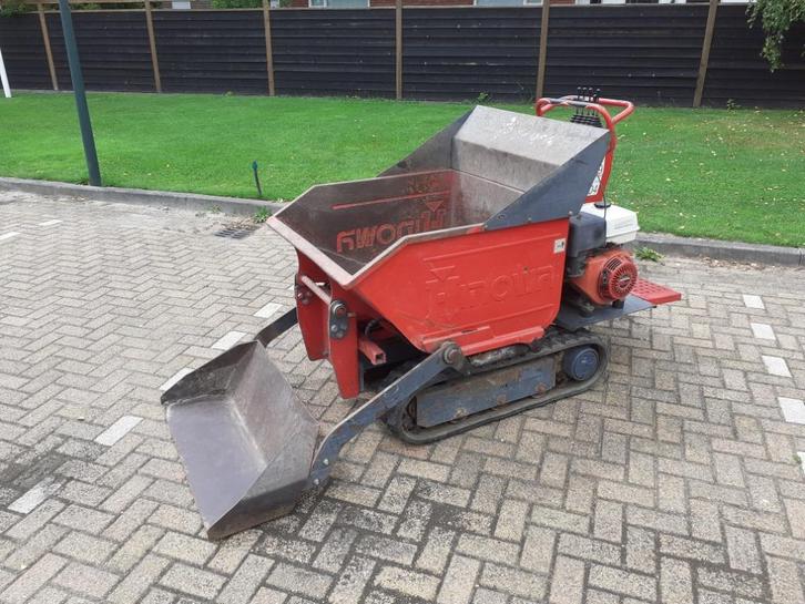 Hinowa HP1000 dumper met 13 pk Honda motor, Tech. goed!, Tuin en Terras, Hand-tuingereedschap, Gebruikt, Ophalen of Verzenden