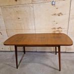 vintage eettafel uitschuifbare tafel jaren 60 teakhout tafel, Ophalen of Verzenden