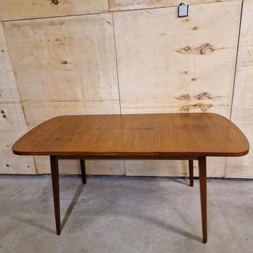 vintage eettafel uitschuifbare tafel jaren 60 teakhout tafel beschikbaar voor biedingen