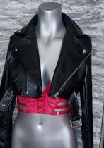 Sexy korte biker jacket, Kleding | Dames, Ophalen of Verzenden, Zo goed als nieuw, Zwart, Jasje