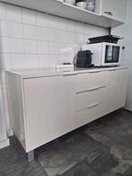 Hoogglans Wit TV Meubel / dressoir - 160cm, Ophalen, Overige materialen, Met deur(en), 150 tot 200 cm