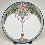 Art Nouveau stijl keramieken wandbord Wolf&Wolf / Makkum., Ophalen of Verzenden