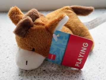 Paardje van Hema bruin velours liggend ca 10 cm beschikbaar voor biedingen