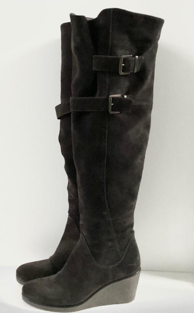 Via Vai laarzen leren sleehak mt 38, Kleding | Dames, Schoenen, Gedragen, Hoge laarzen, Bruin, Ophalen of Verzenden