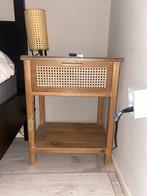 Ikea Rotan Nachtkastje + Lamp, Overige merken, Gebruikt, Ophalen of Verzenden, Minder dan 60 watt