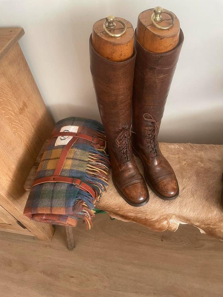 Antiek engelse militaire rijlaarzen ., Antiek en Kunst, Antiek | Woonaccessoires, Ophalen of Verzenden