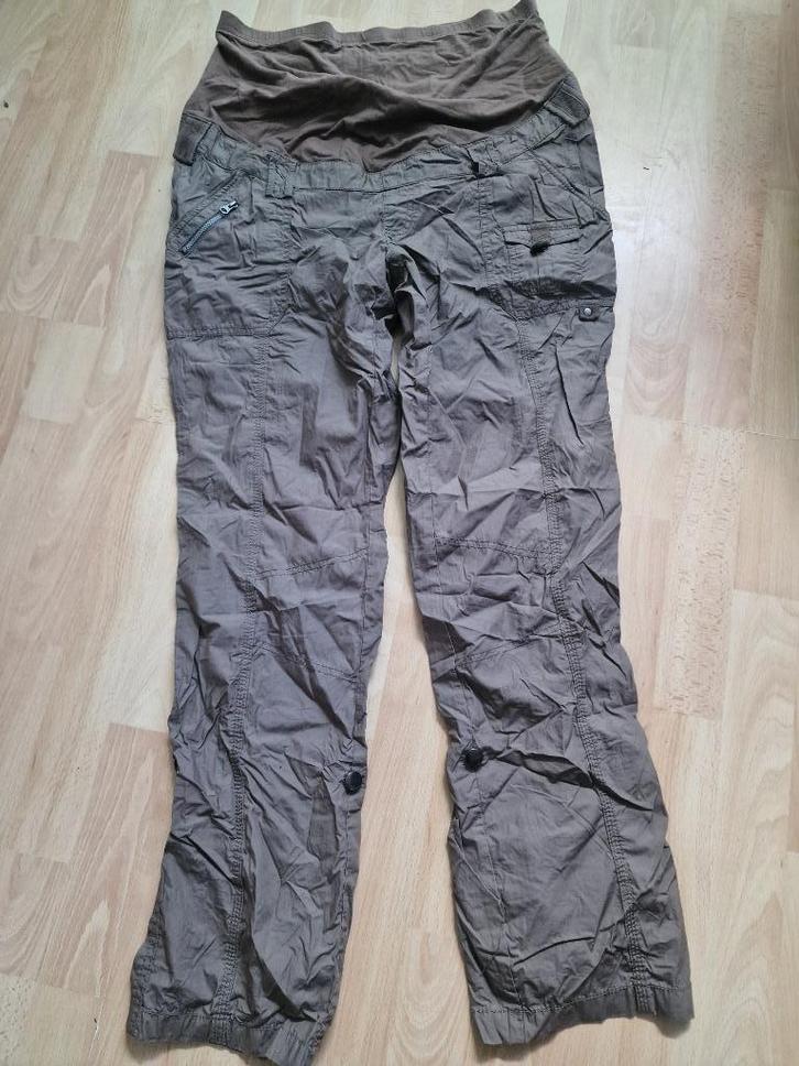bruine positiebroek, maat 42, Kleding | Dames, Positiekleding, Zo goed als nieuw, Broek of Spijkerbroek, Maat 42/44 (L), Bruin