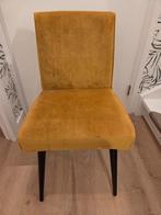 Woood stoel - Goudgeel velours, Huis en Inrichting, Stoelen, Ophalen, Hout, Overige kleuren, Zo goed als nieuw