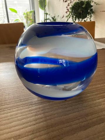 Blauwe H&M Home Vaas (glas) beschikbaar voor biedingen