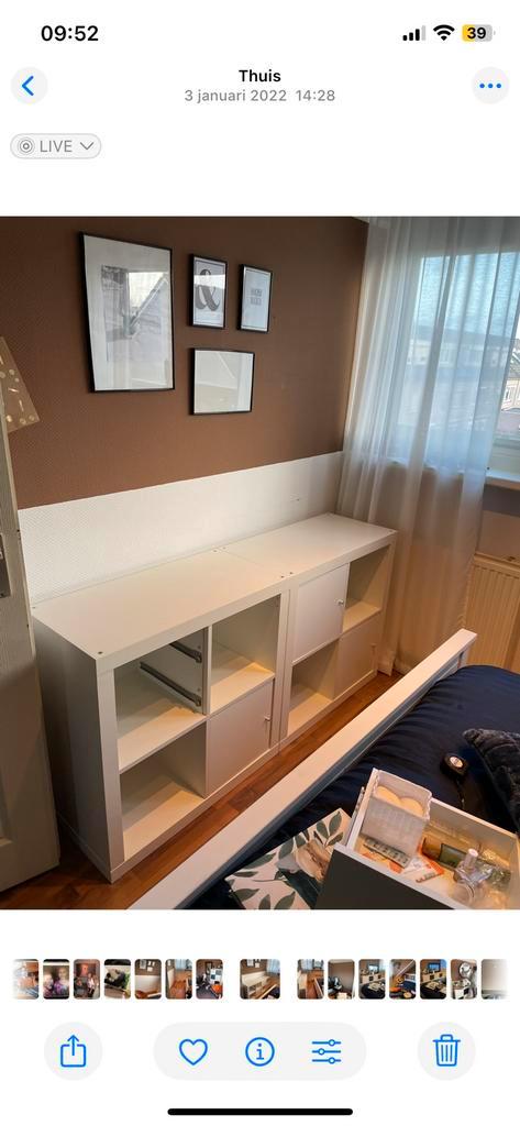 Ikea Kallax kast wit, Huis en Inrichting, Kasten | Televisiemeubels, Zo goed als nieuw, Minder dan 100 cm, 50 tot 100 cm, 25 tot 50 cm