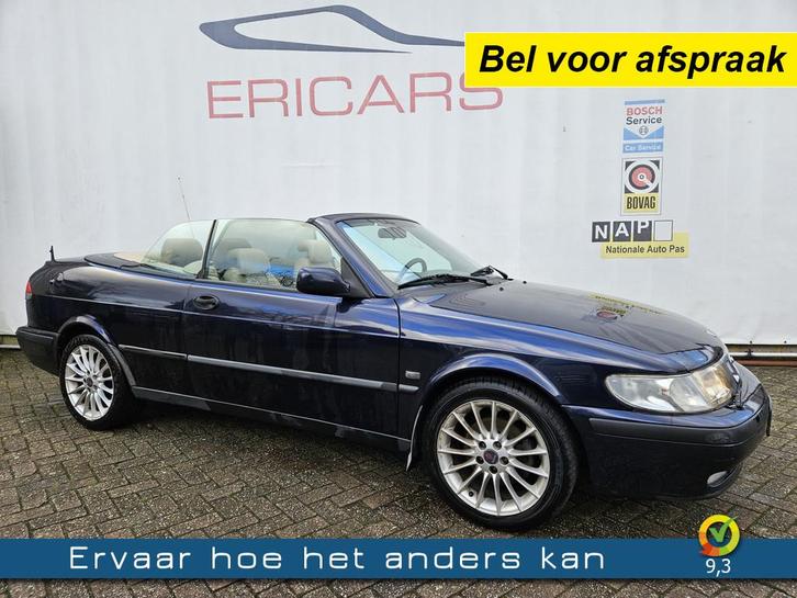 Saab 9-3 Cabrio 2.0t S AIRCO LM LEER WINDSCHERM TREKHAAK, Auto's, Saab, Bedrijf, Te koop, Saab 9-3, ABS, Airbags, Airconditioning