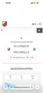 Fc utrecht pec zwolle ticket cityside, Eén persoon