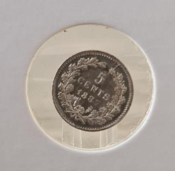 Nederland 5 cent 1887 Willem III zilver beschikbaar voor biedingen