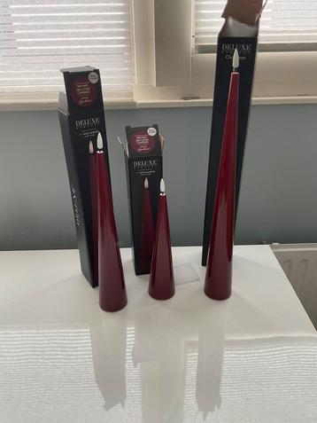 Tk De Luxe Homeart wax kegelkaarsen met echte vlam . beschikbaar voor biedingen
