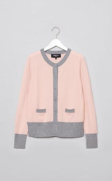Paule Ka Paris cardigan wol-cashmere roze/grijs M beschikbaar voor biedingen