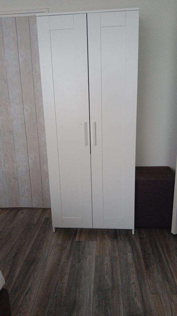 BRIMNES Kledingkast met 2 deuren, wit, 78x190 cm, Huis en Inrichting, Kasten | Kledingkasten, Gebruikt, 150 tot 200 cm, 100 tot 150 cm