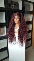 Basic Lace Pruik: Bordeaux rood gemêleerd, diepe krul- VOL!, Ophalen of Verzenden, Nieuw, Pruik of Haarverlenging