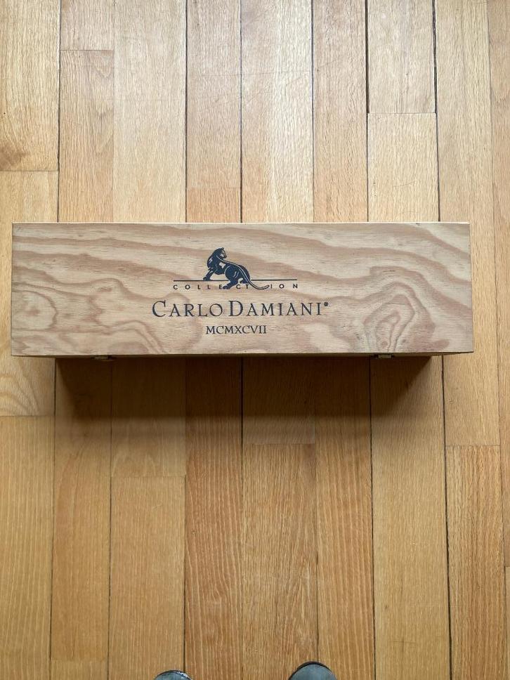 Wijnkist Carlo Damiani Collection MCMXCVII Lege wijnkist, Huis en Inrichting, Woonaccessoires | Kisten, Zo goed als nieuw, Minder dan 50 cm