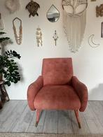 Roze velour / velvet fauteuil stoel van Loods 5, Huis en Inrichting, Fauteuils, Overige materialen, Zo goed als nieuw, Ophalen