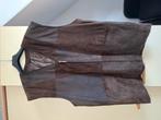 Leer suède bodywarmer / gilet, Ophalen of Verzenden, Zo goed als nieuw, Maat 46/48 (XL) of groter, Bruin