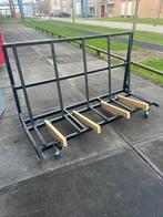 Verrijdbare glasbok / platenkar / platenwagen, Doe-het-zelf en Verbouw, Transportwagens, 100 liter of meer, Ophalen, Zo goed als nieuw