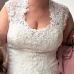 Bruidsjurk maat 42-44, gereinigd, Ophalen of Verzenden, Zo goed als nieuw, Wit, Trouwjurk