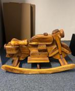 Houten Schommelmotor - Handgemaakt, Ophalen, Zo goed als nieuw, Rij- of Hobbelspeelgoed