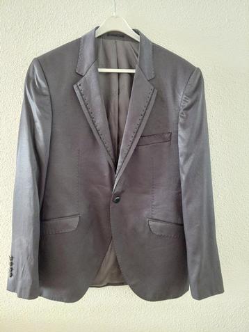 Colbert lang75cm ZAYFA glans antraciet 70%viscose AlsNieuw  beschikbaar voor biedingen