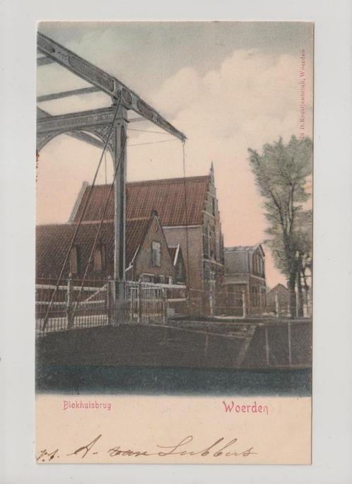Woerden - Blokhuisbrug * Kraaijenbrink nr. 76 * 250807-13, Verzamelen, Ansichtkaarten | Nederland, Gelopen, Utrecht, Voor 1920