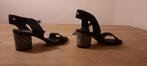 Zwarte Sandalen met Hak - Maat 40, Zwart, Sandalen of Muiltjes, Ophalen of Verzenden, Onbekend