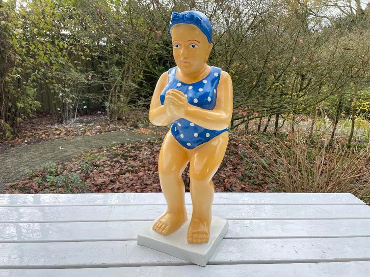 Tuinbeeld Duikende dame jacuzzi tuin, zwembad, vijver 75cm, Tuin en Terras, Tuinbeelden, Nieuw, Mensenbeeld, Kunststof, Ophalen