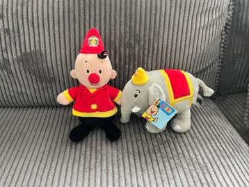 Bumba brandweerman en Olifant Tumbi (met kaartje) knuffels beschikbaar voor biedingen