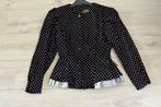 Gina Bacconi - Zeer mooi vintage jasje - 38, Kleding | Dames, Jasjes, Kostuums en Pakken, Maat 38/40 (M), Zwart, Ophalen of Verzenden