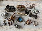 Lot antieke sieraden 15 stuks spelden broche ring enz, Sieraden, Tassen en Uiterlijk, Antieke sieraden, Ophalen of Verzenden, Overige materialen