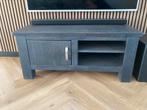 Tv meubel kast massief eikenhout, Ophalen, Gebruikt, 100 tot 150 cm, Eikenhout